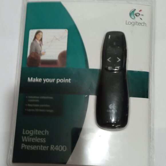 Logitech Wireless Presenter R400 /Red Laser Pointer Up to 50-foot range - Picture 1 of 2